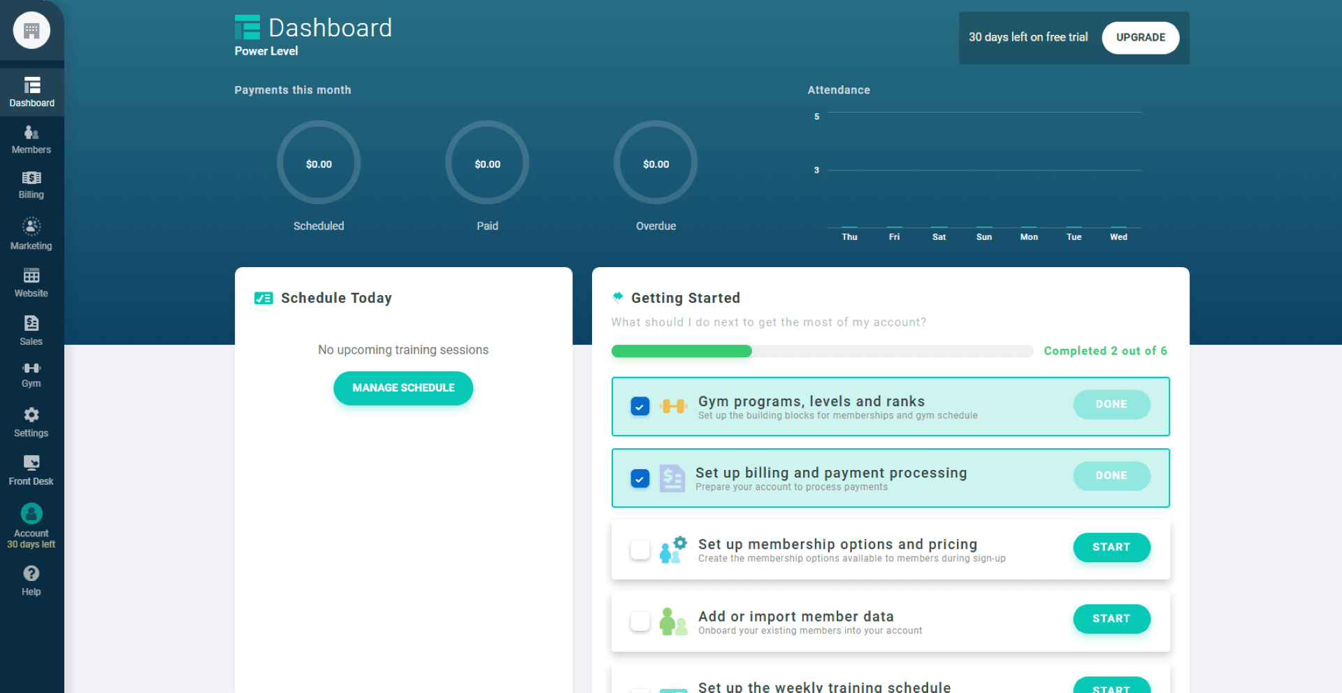 Membership management and attendance